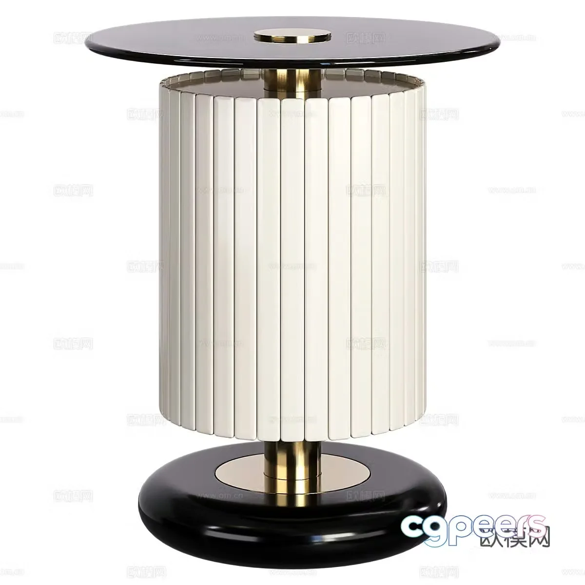 Modern Italian light luxury round edge 3D model