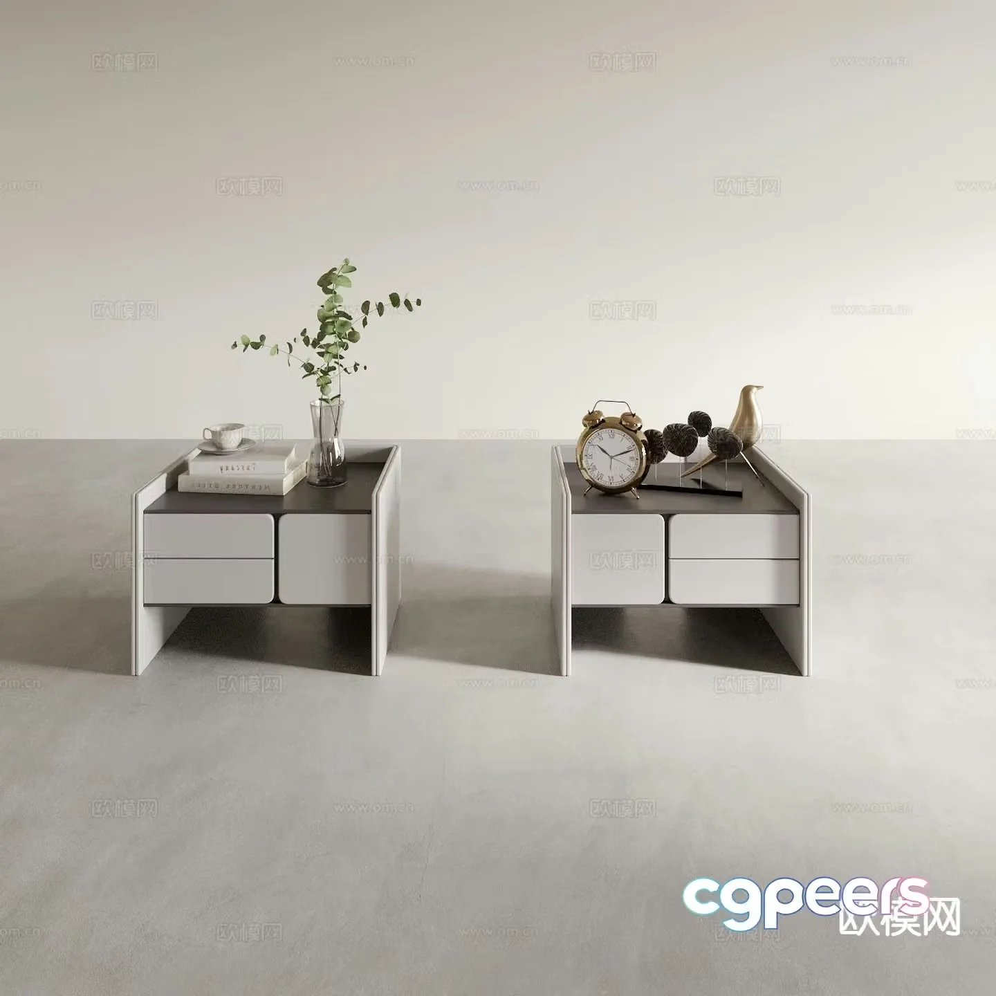Modern bedside table 3d model