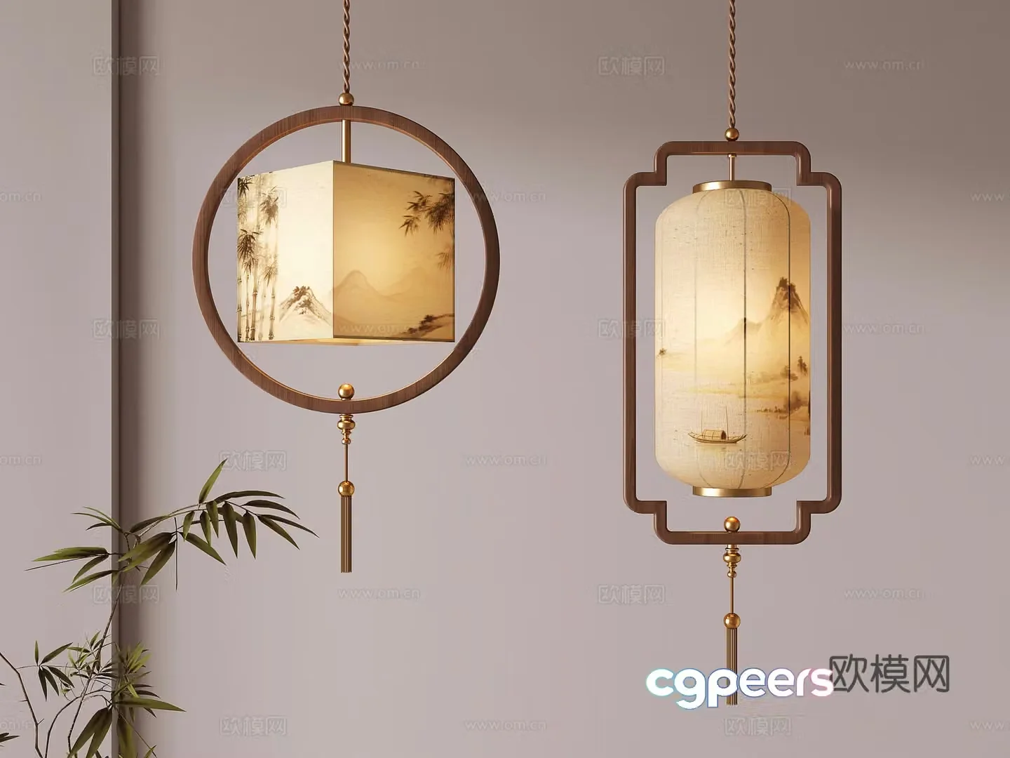 New Chinese chandelier 3D model