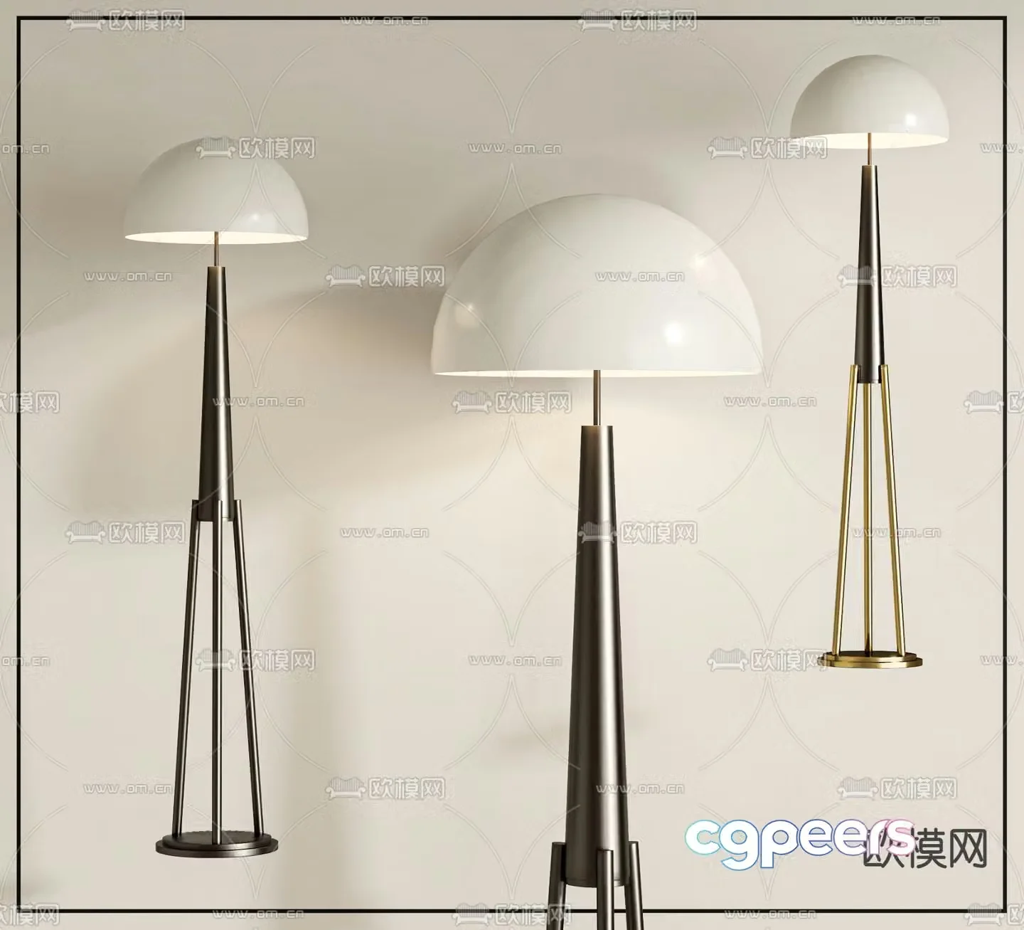 Simple floor lamp 3d model