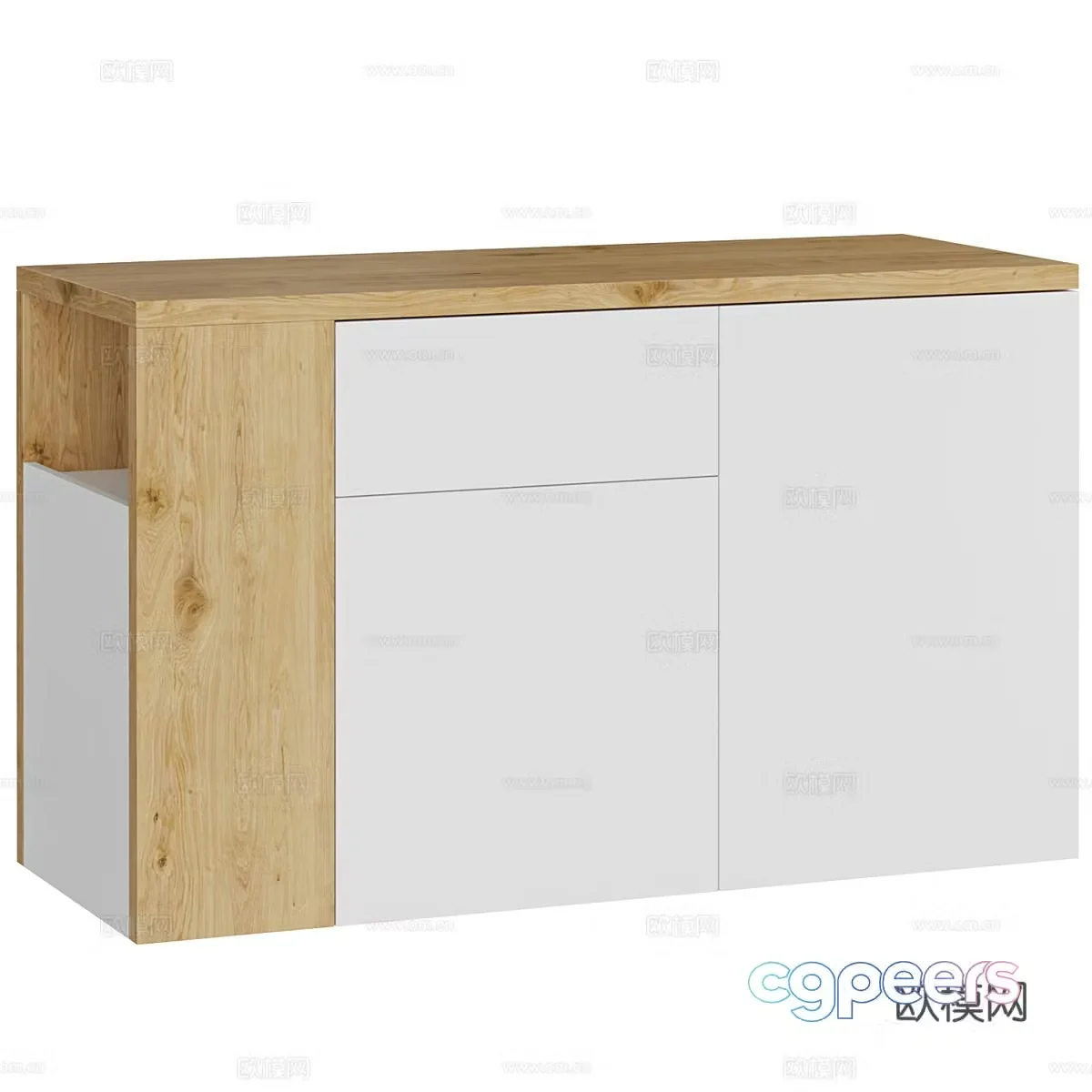 Children’s side cabinet Children’s room side cabinet Creamy wind side cabinet Storage cabinet Storage cabinet Storage cabinet Low 3D model