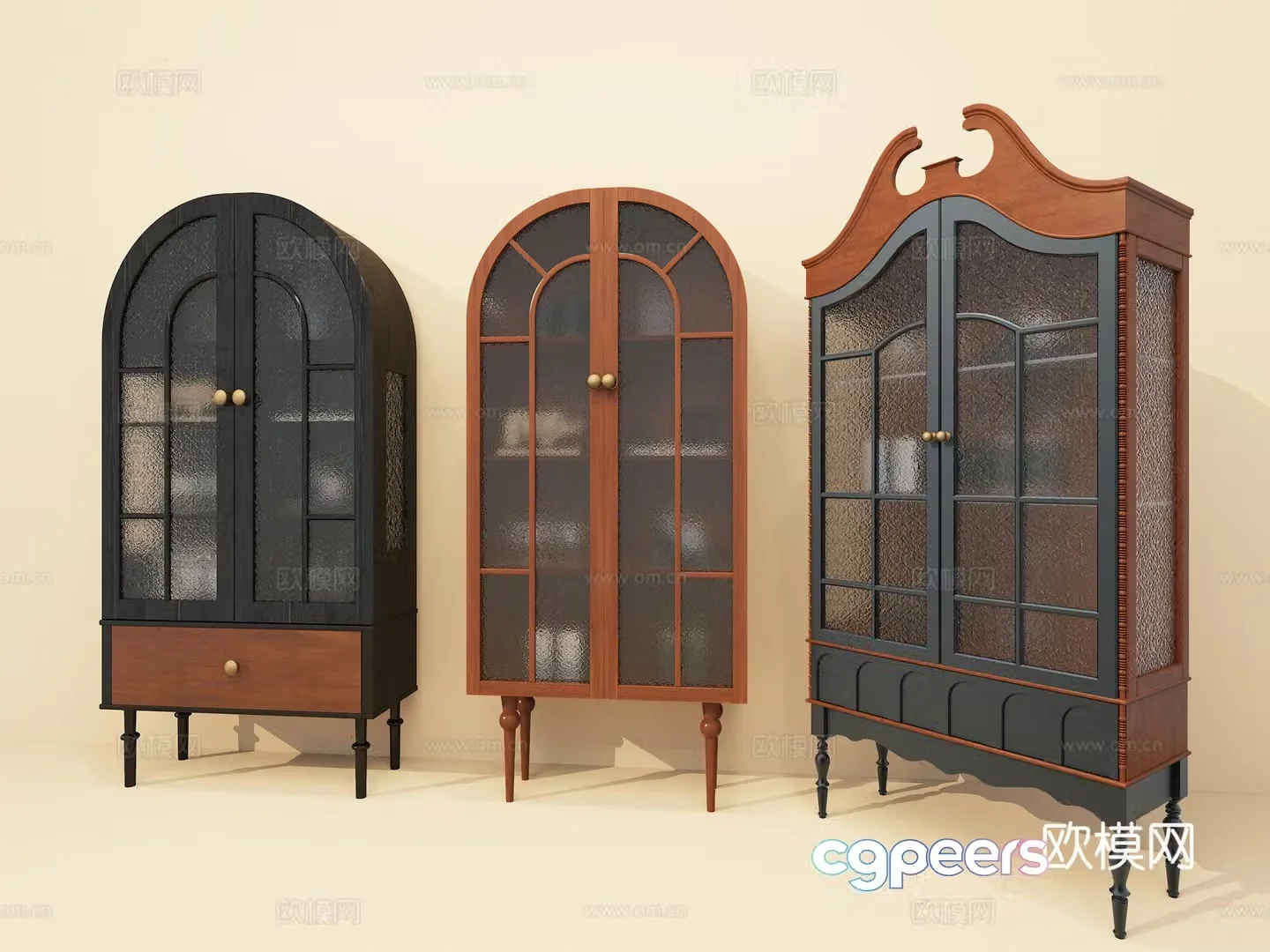 Medieval style wine cabinet 3D model