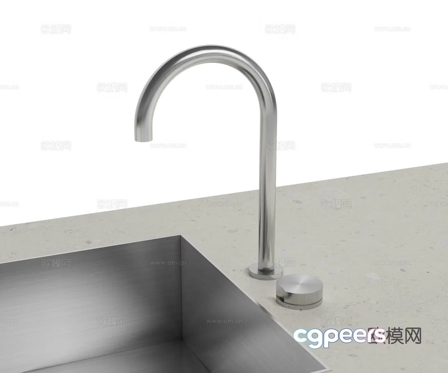kitchenware sink stainless steel sink 3d model