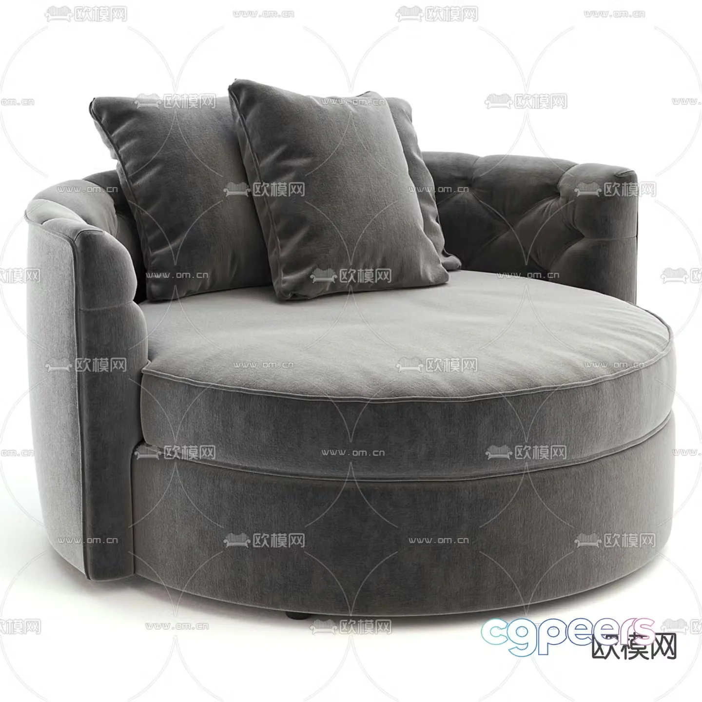 Eichholtz Kalita single sofa leisure sofa 3d model