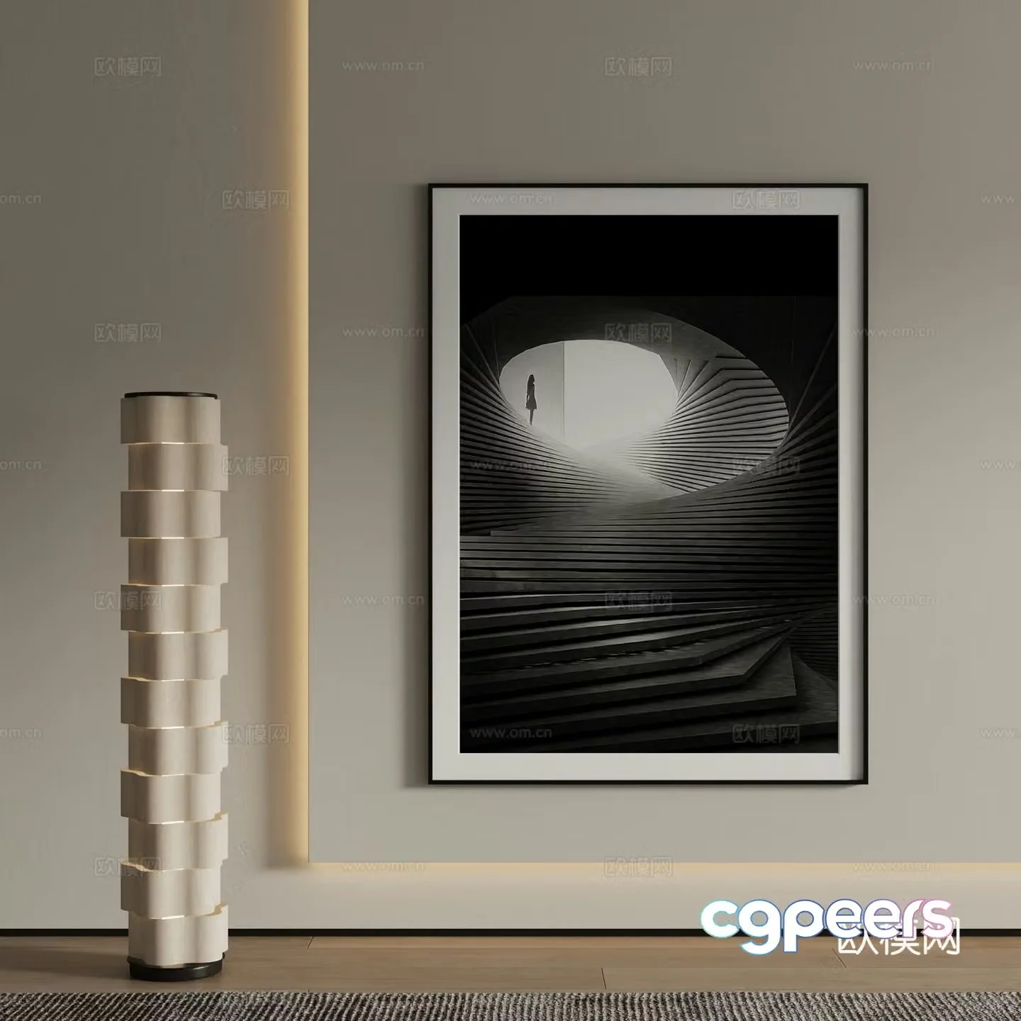 Modern Art Painting Decorative Painting 3D Model