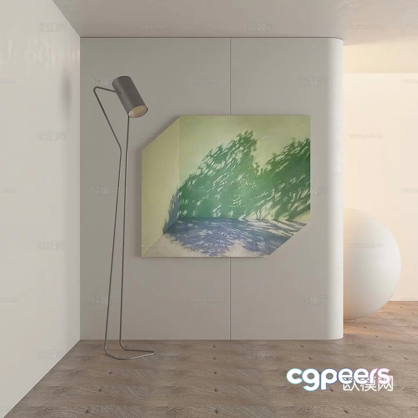 Modern decorative painting 3d model