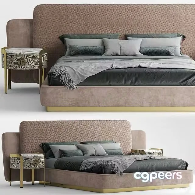 3ds Max Free – Bed OPERA SHEILA