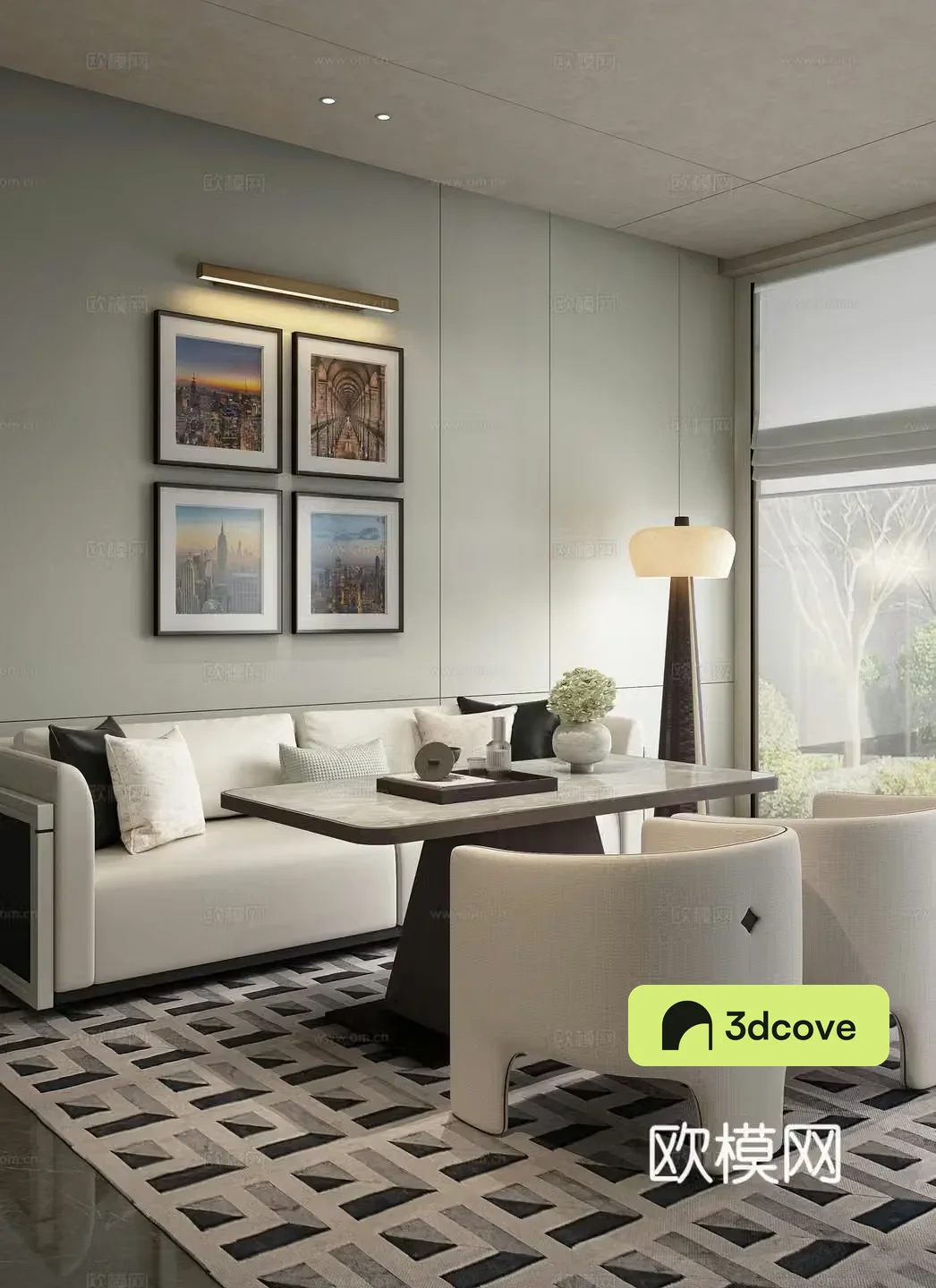 Modern sales office negotiation area rest area