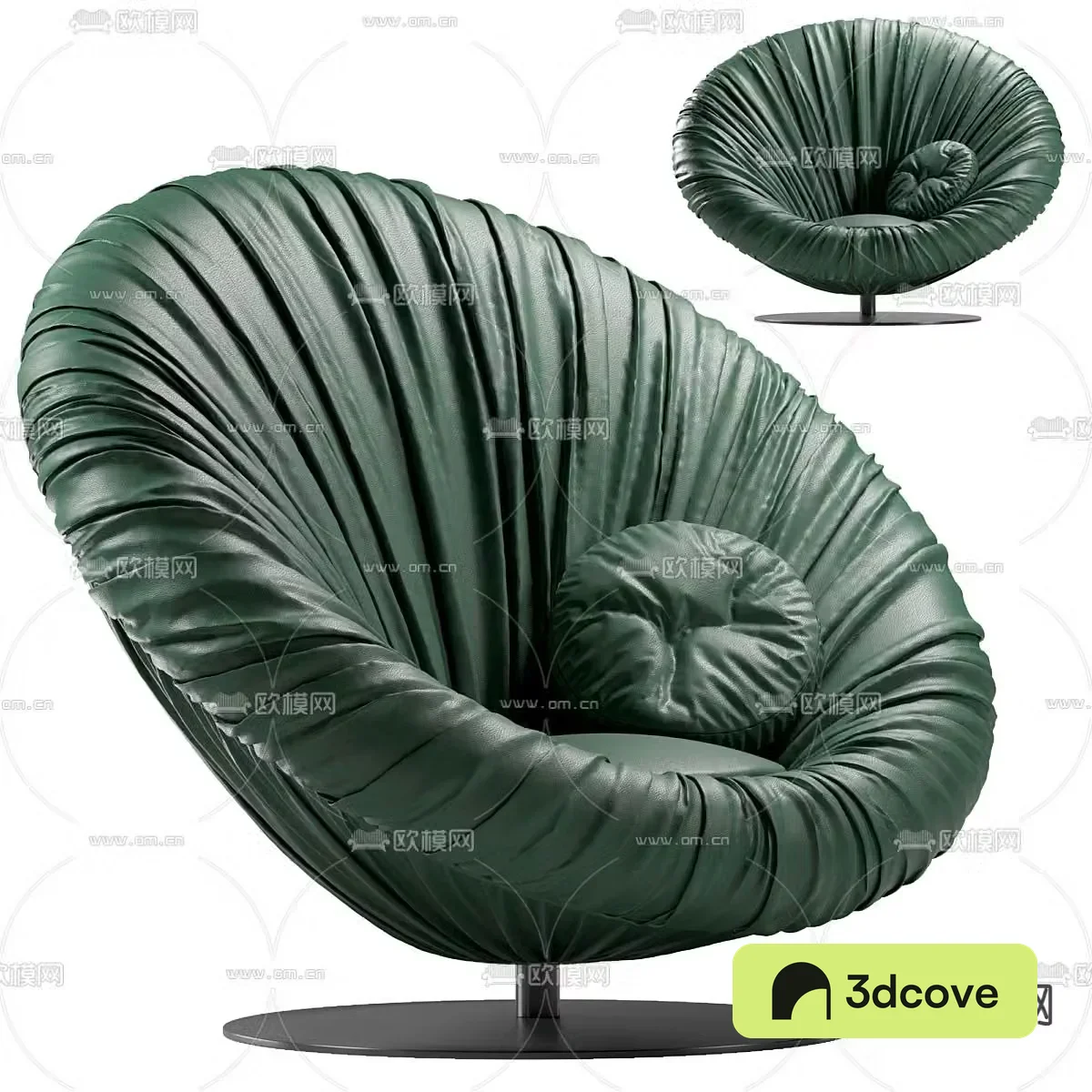 Leather sofa chair leisure chair