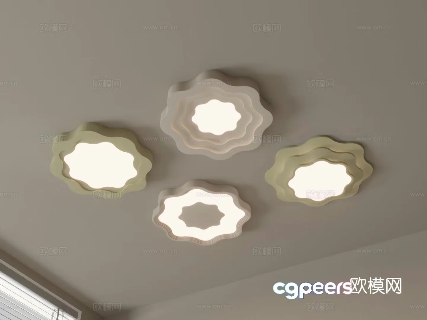 Creative ceiling lamp bedroom lamp 3d model