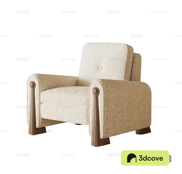 White Patterned Chair
