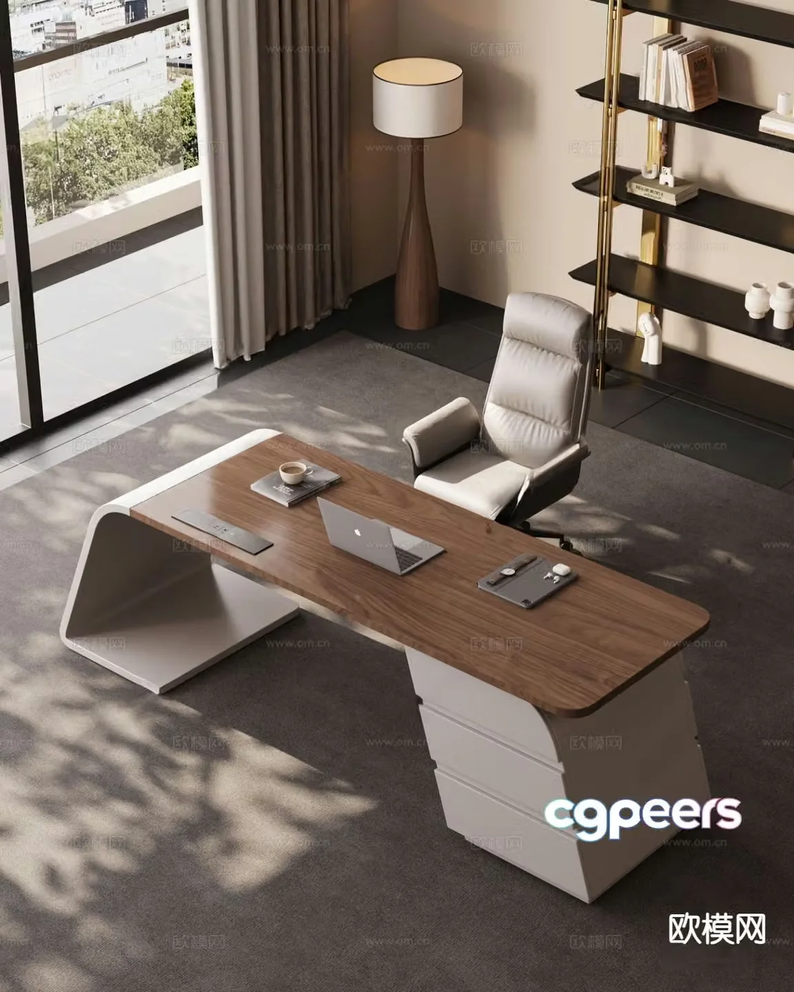 Italian style desk executive desk 3D model