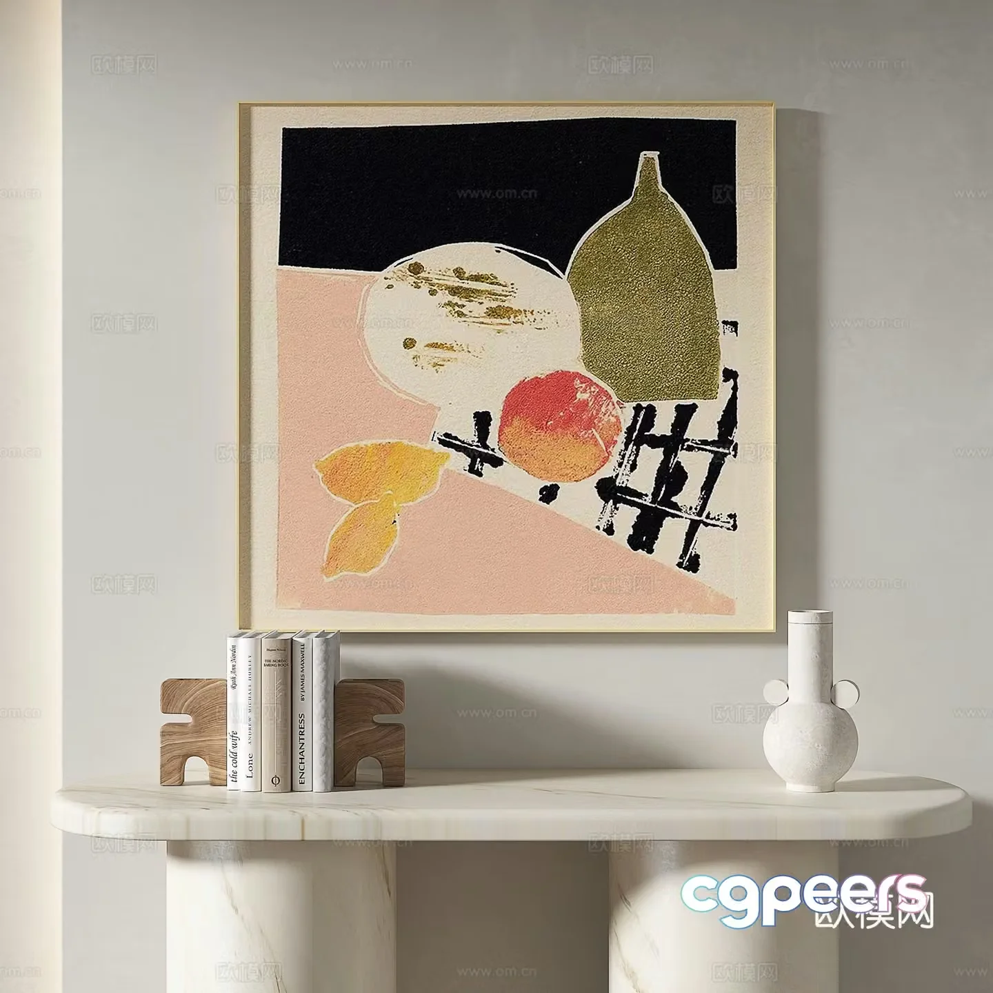 Decorative painting texture painting hanging painting 3d model
