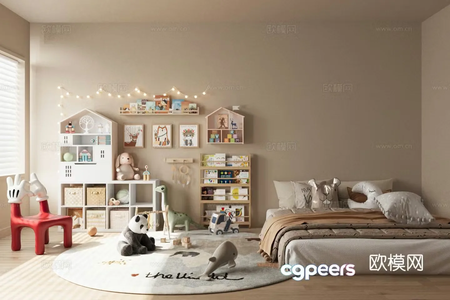 Modern children’s entertainment room Children’s room Toy room 3d model