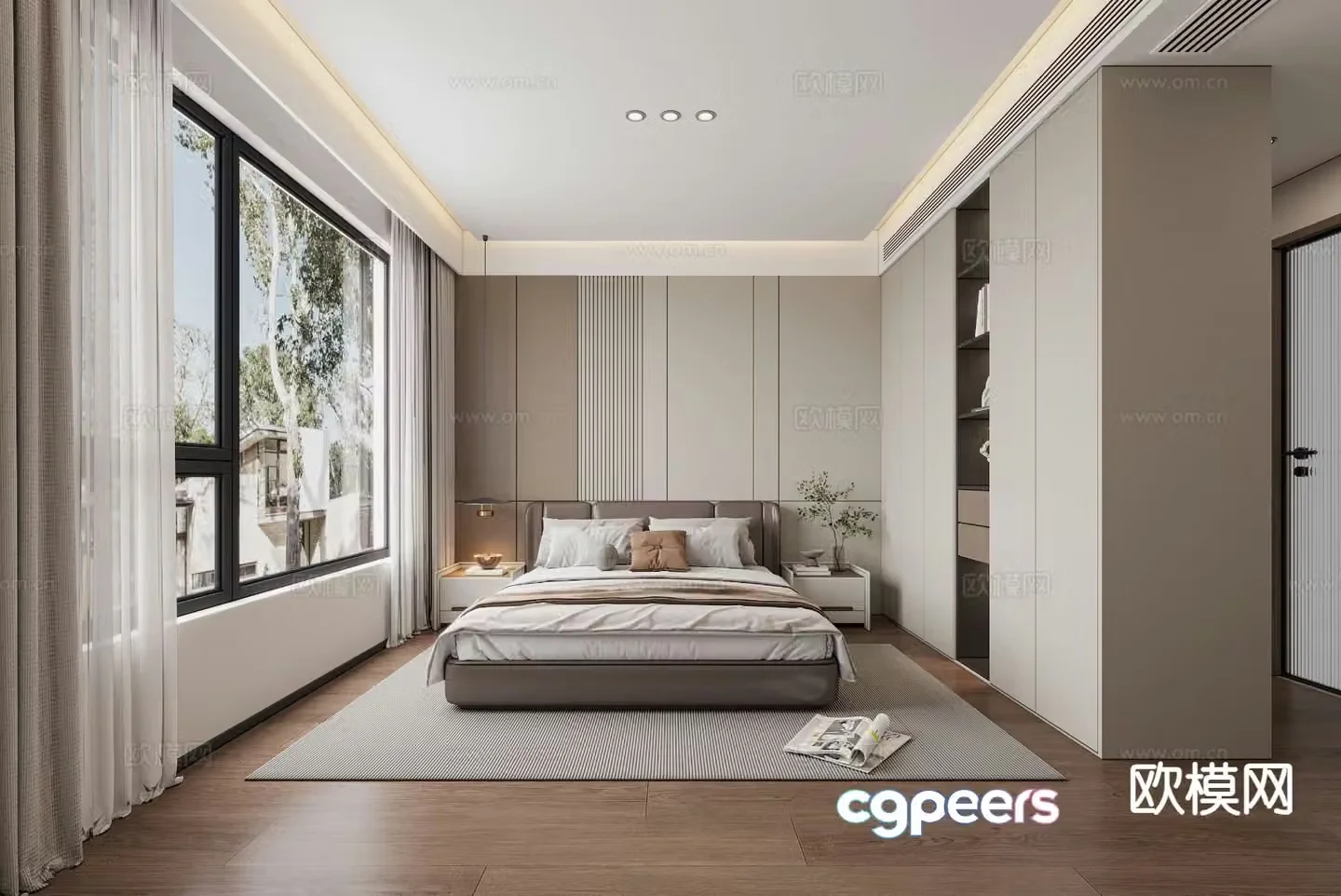 Modern bedroom master bedroom 3d model
