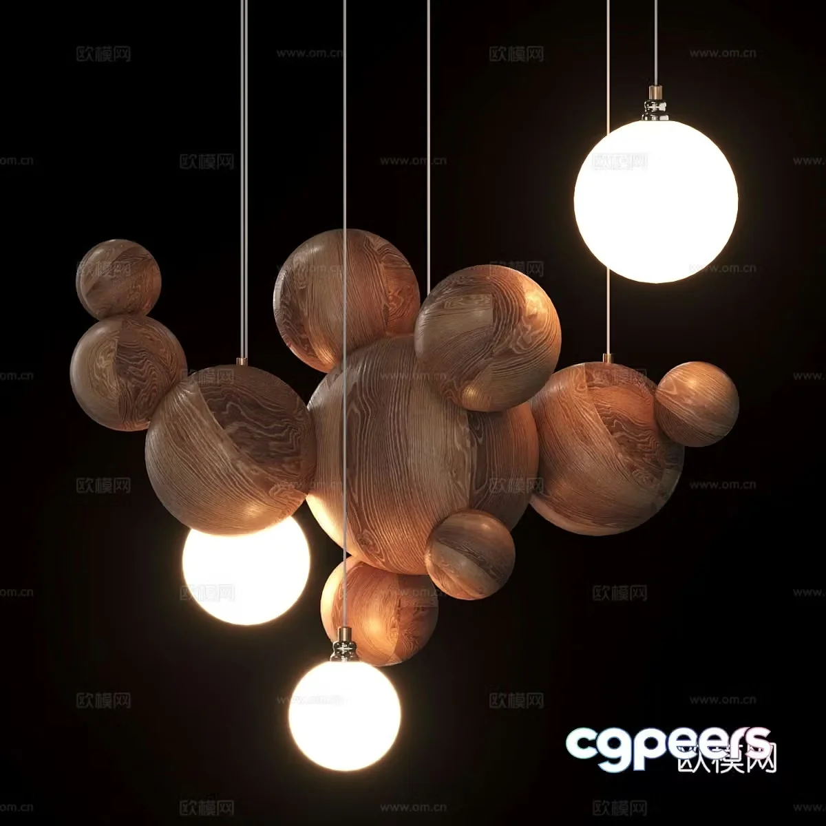 Modern Italian decorative chandelier 3d model