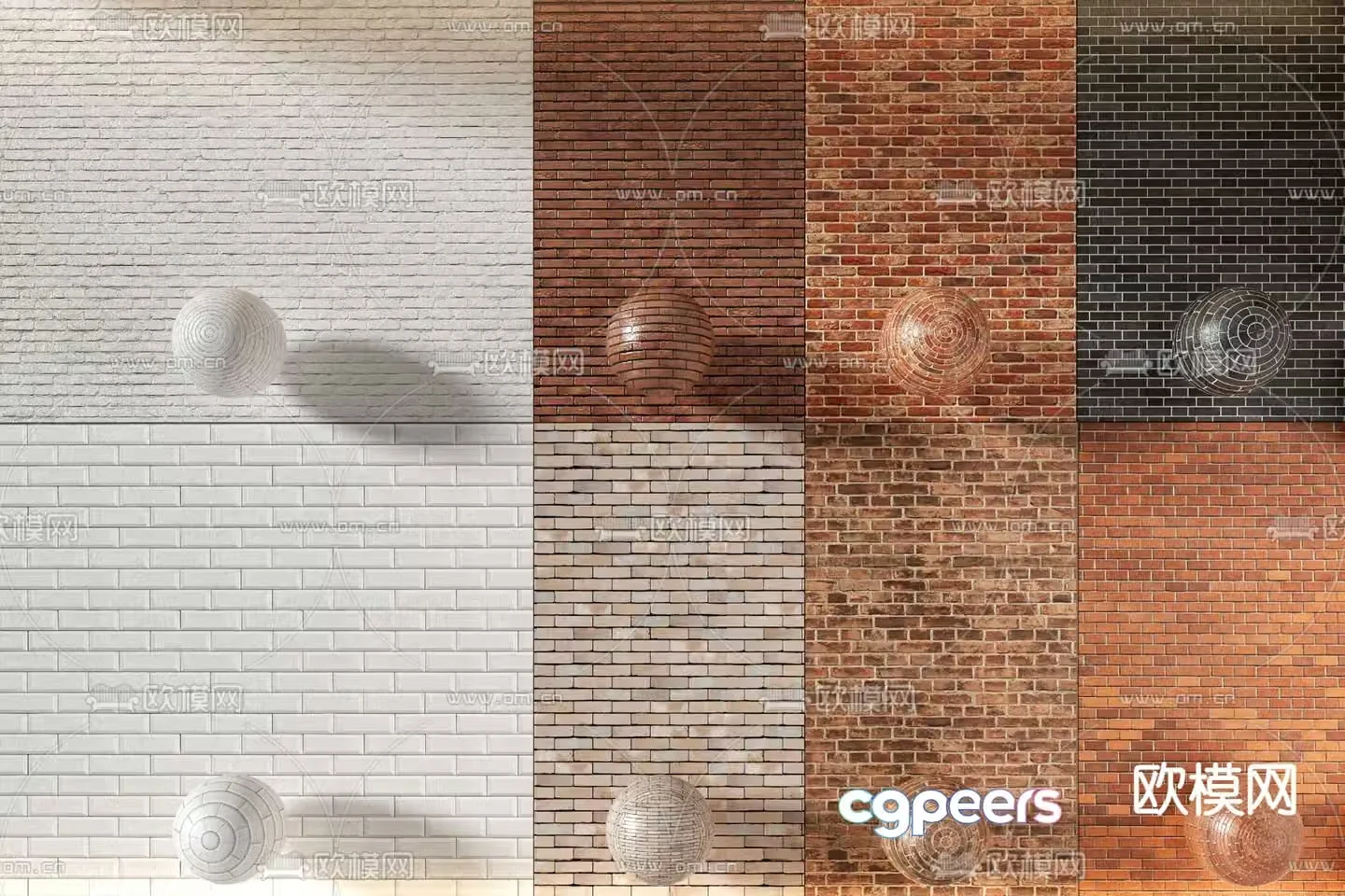 Cultural stone brick wall wall brick 3d model