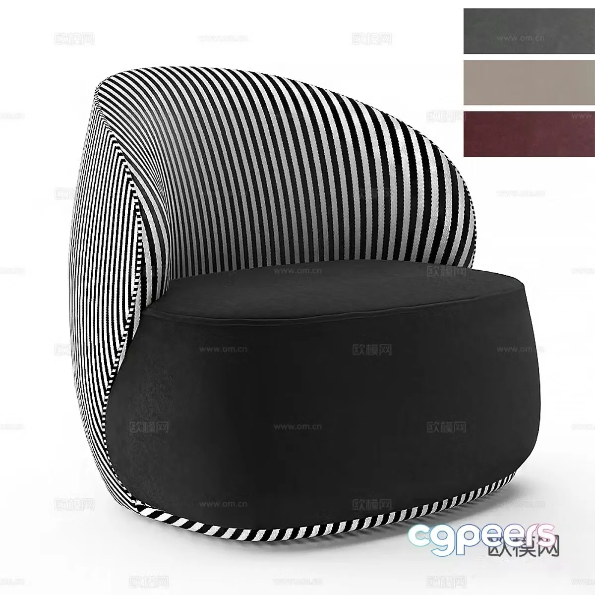 Single sofa leisure sofa 3d model