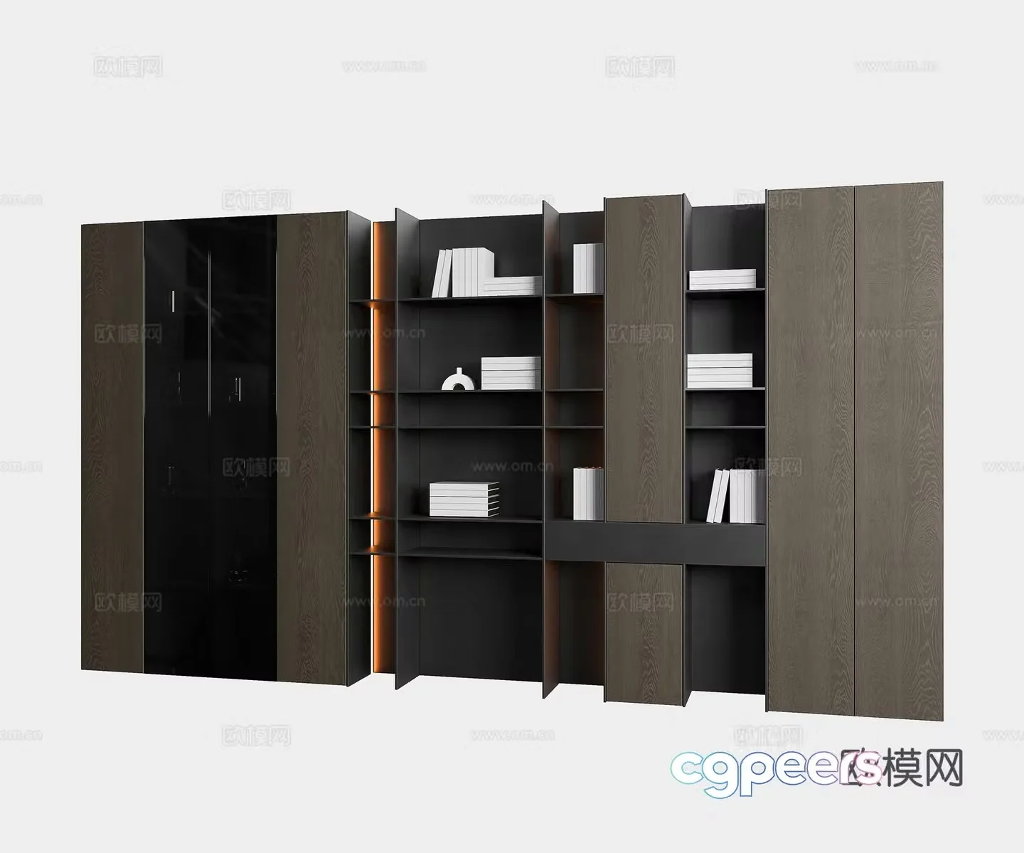 Modern bookcase Italian bookcase Living room bookcase Italian wine cabinet Modern wine cabinet Log bookcase 3D model
