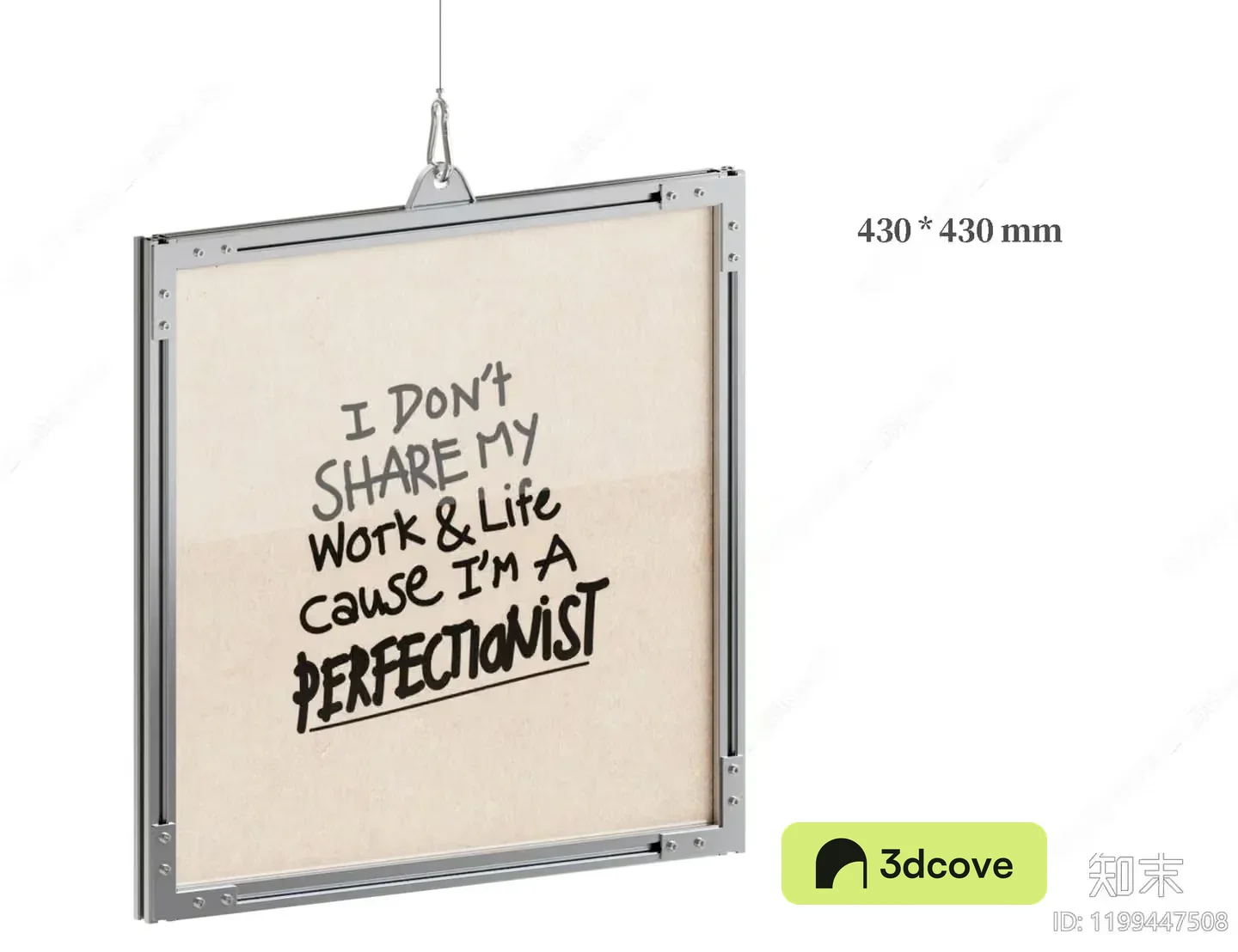 The Main Subject Is A Framed Sign With A Quote About Perfectionism