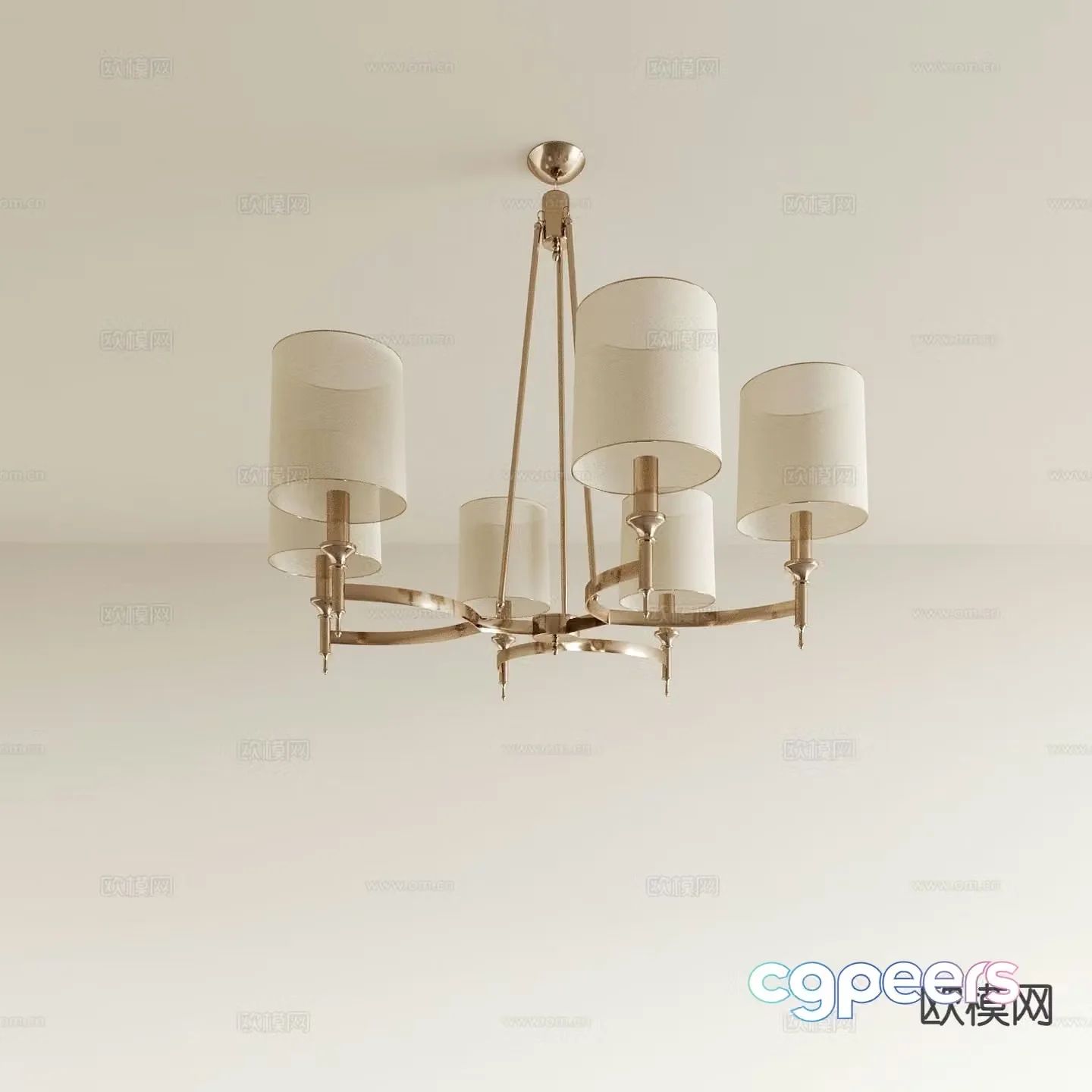 Light luxury chandelier restaurant chandelier bar chandelier 3d model
