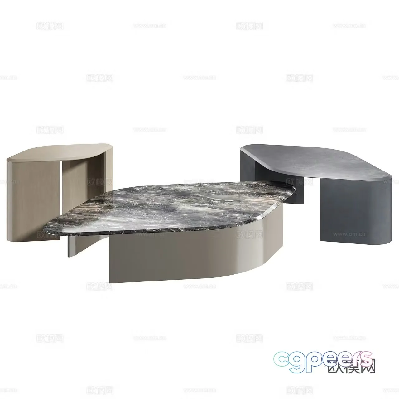 Giorgetti Italian coffee table Minimalist coffee table Special-shaped coffee table Marble coffee table 3D model