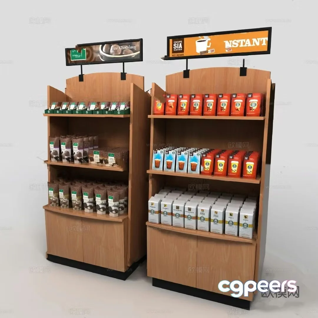 Modern container shelf model 3d model