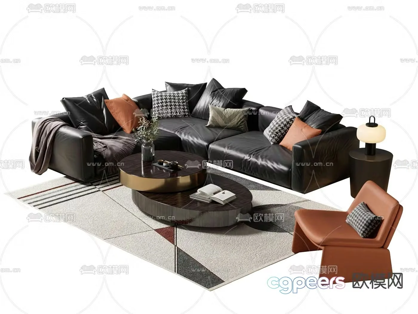 Modern modular sofa corner sofa 3d model