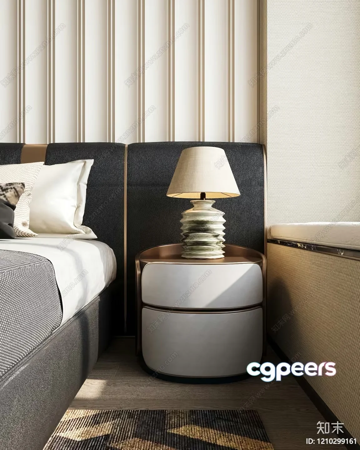 Cozy Bedroom With A Lamp 3D Model – 3574 – VRAY Render