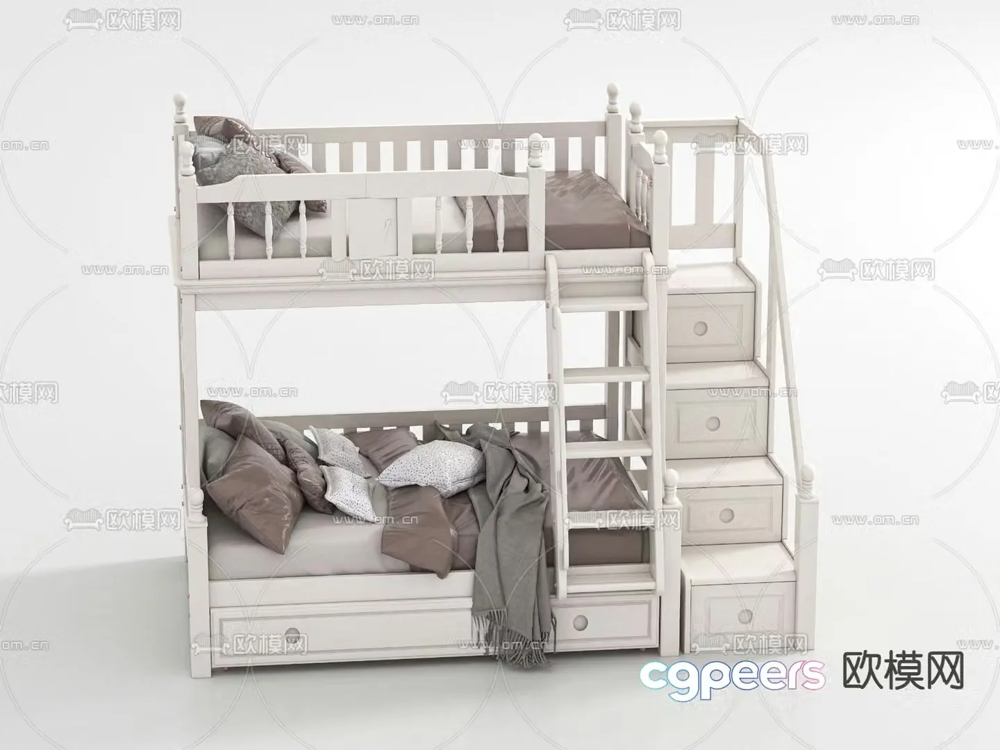 Bunk bed bunk bed 3d model