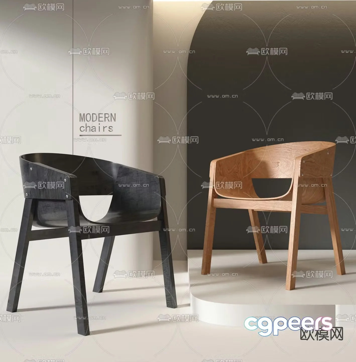 Medieval style chair dining chair 3d model