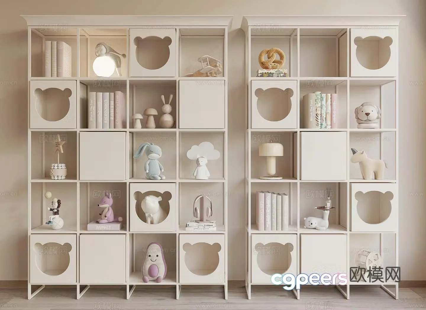 Modern children’s shelf 3D model
