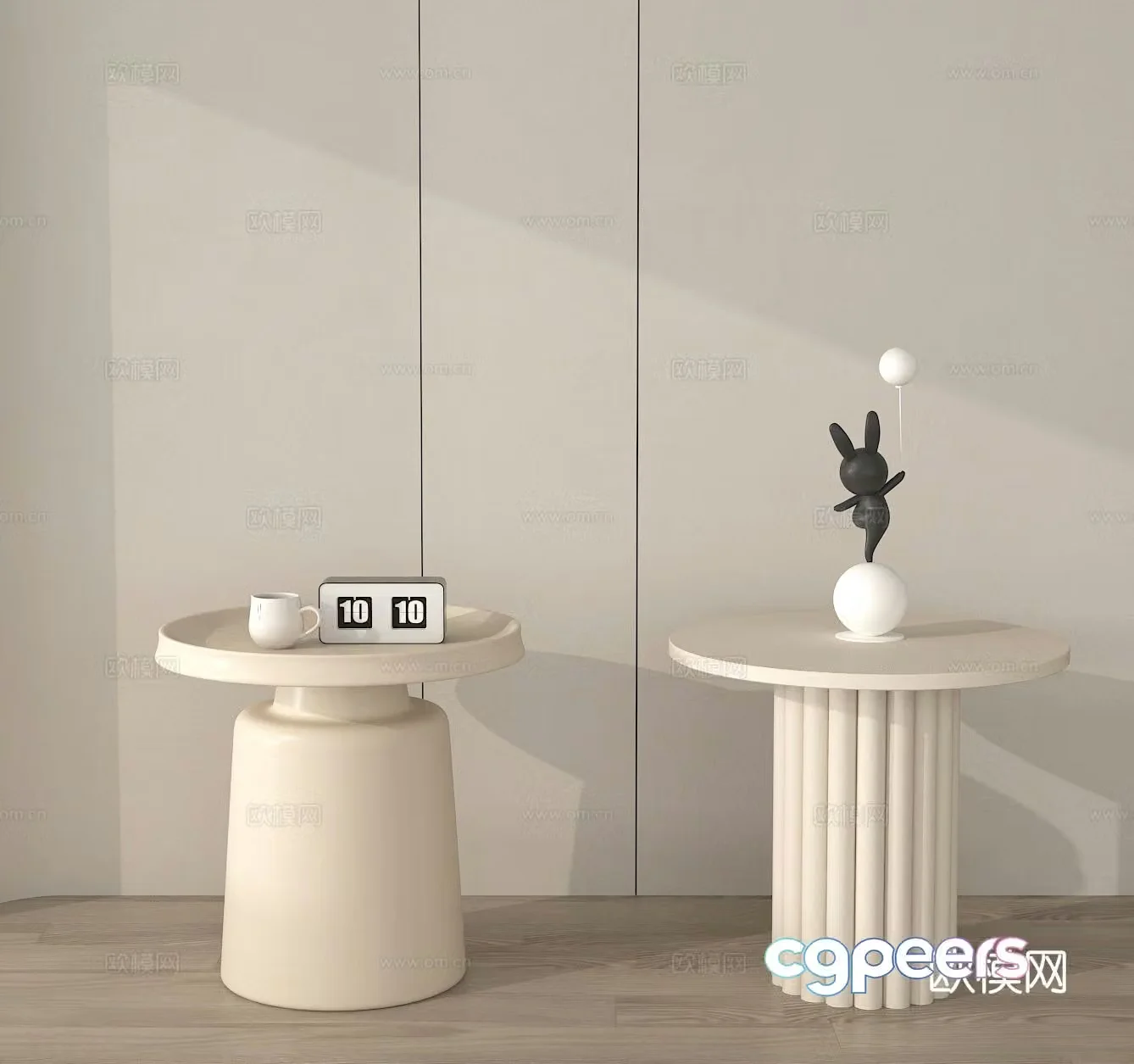 side angle round flower art 3D model