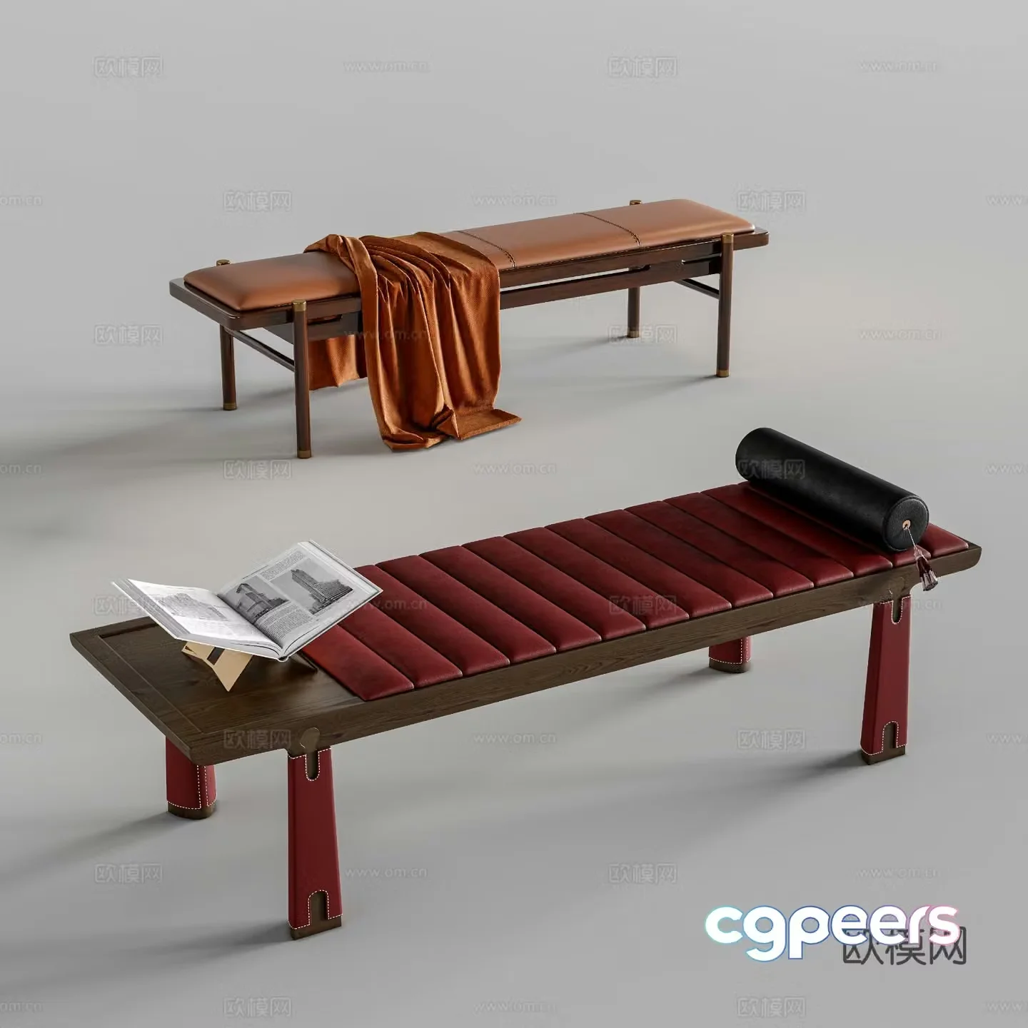 New Chinese footrest bedside stool 3D model