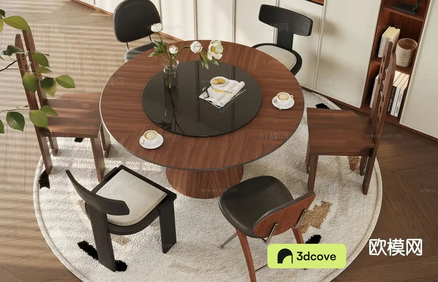 Medieval style dining table and chairs