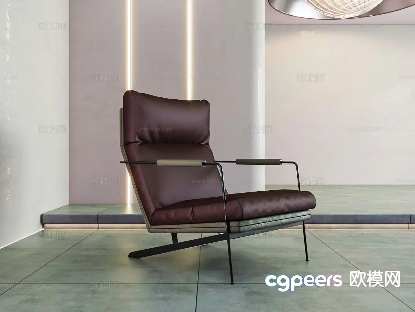 Modern chair leisure chair 3d model