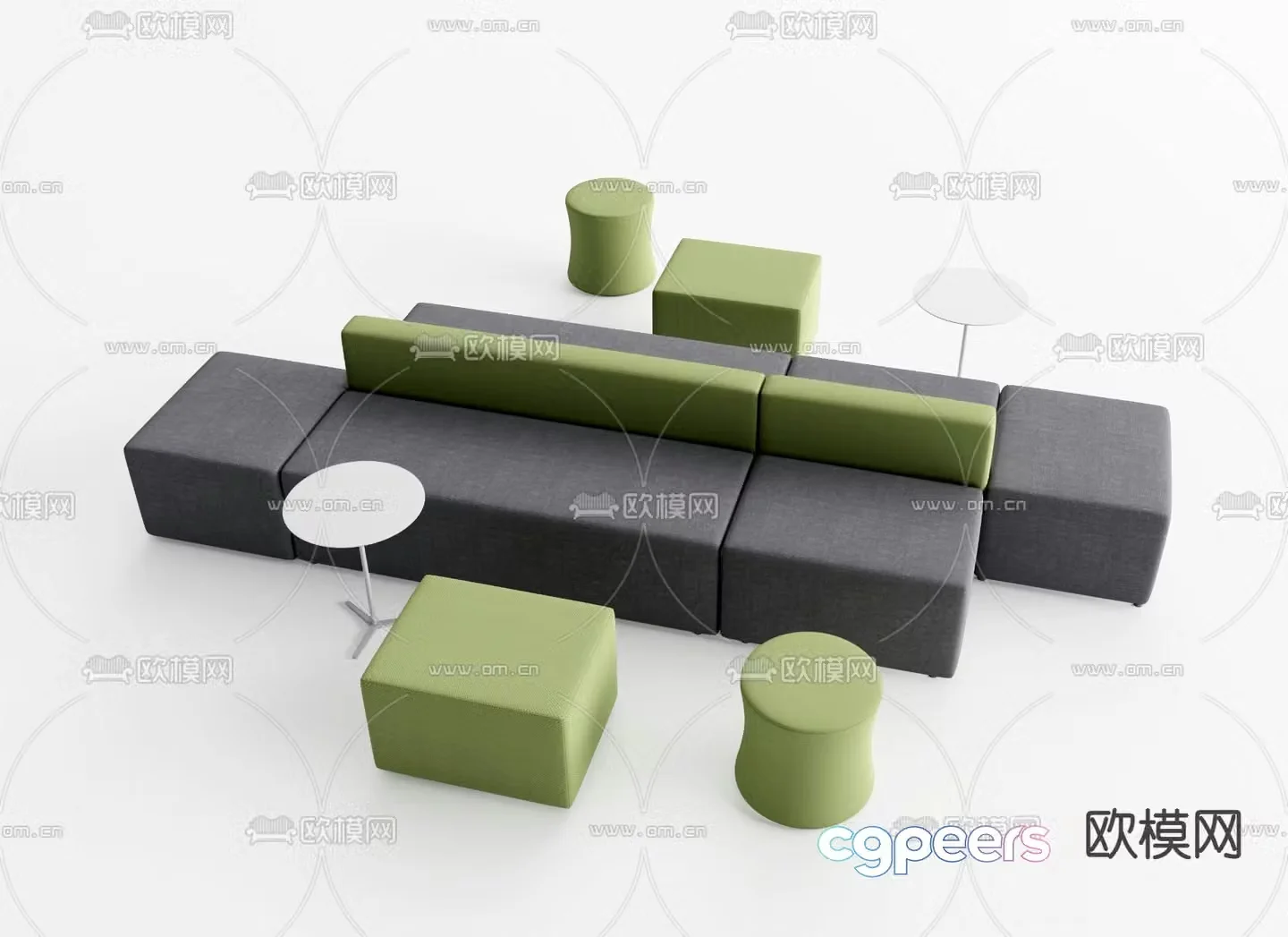 Office leisure sofa module sofa 3d model
