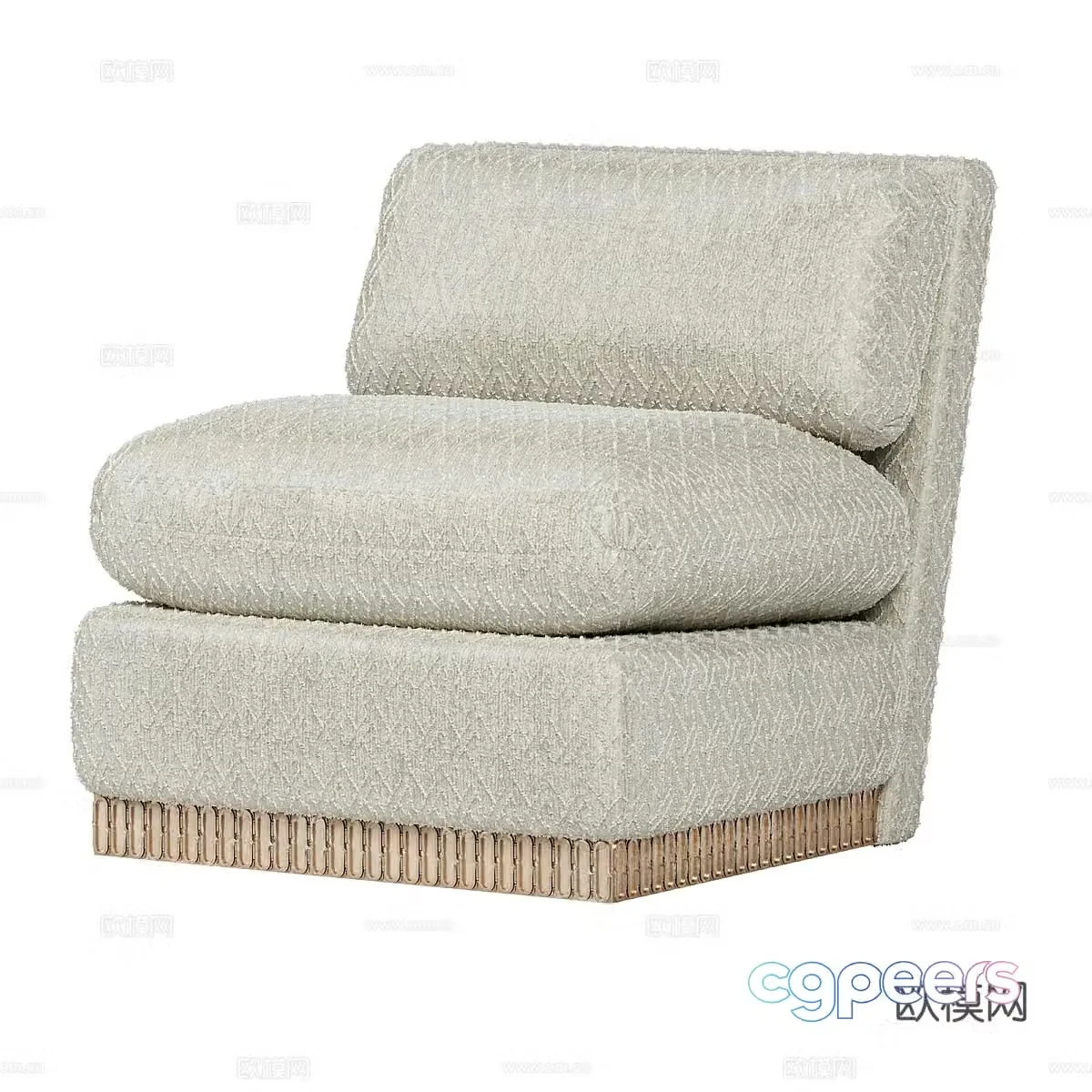 Nordic single sofa 3d model