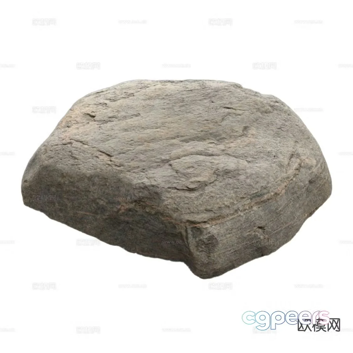 modern rock granite 3d model