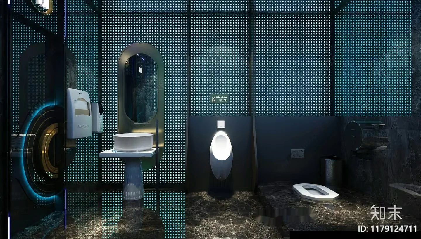 Modern Bathroom 3D Model – 16960 – VRAY Render