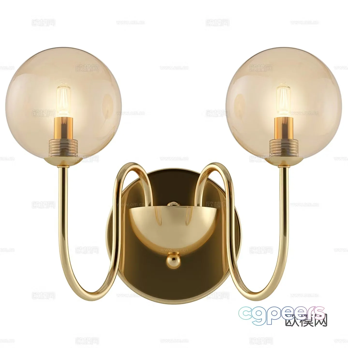 Light luxury wall lamp 3D model