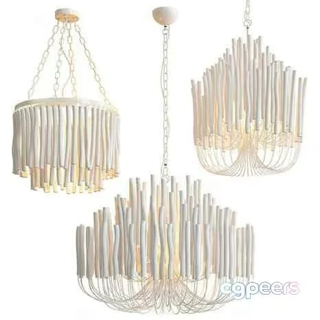 Gold Light Fixture 3D Model – 23397 – VRAY Render