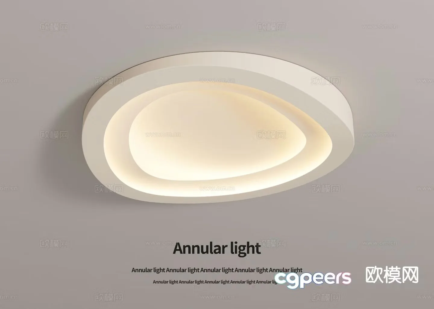 Cream style ceiling lamp 3d model