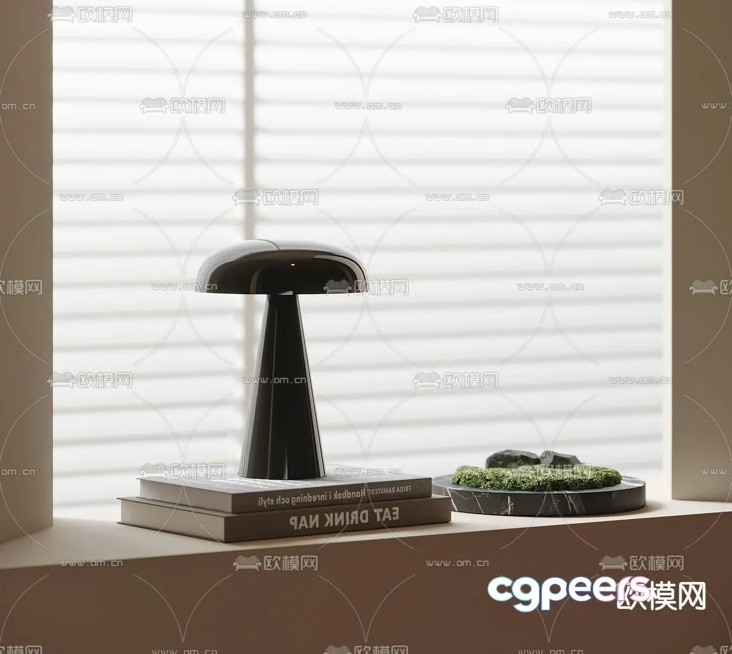 Table lamp Book jewelry ornaments 3D model