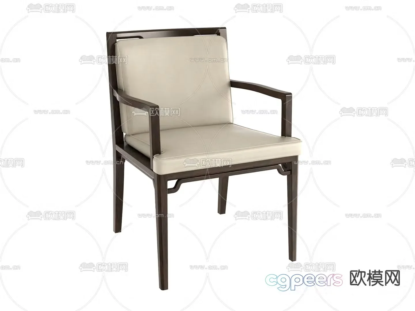 New Chinese style chair dining chair 3d model