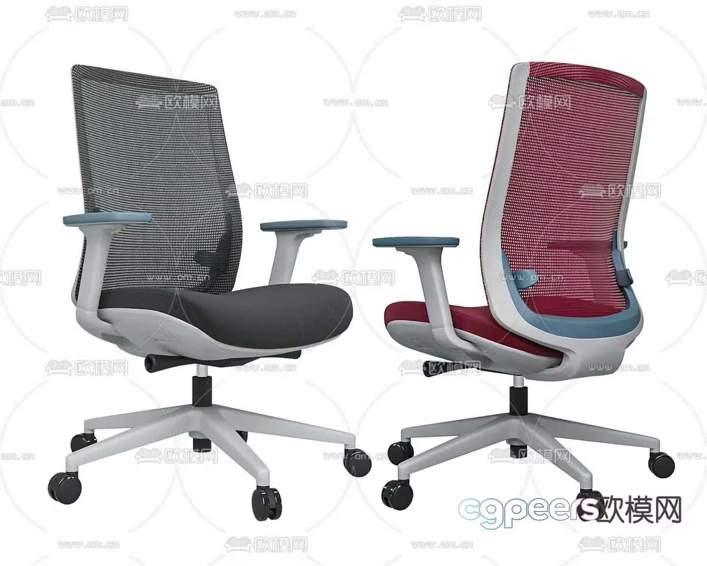 Mayer office chair staff chair 3d model