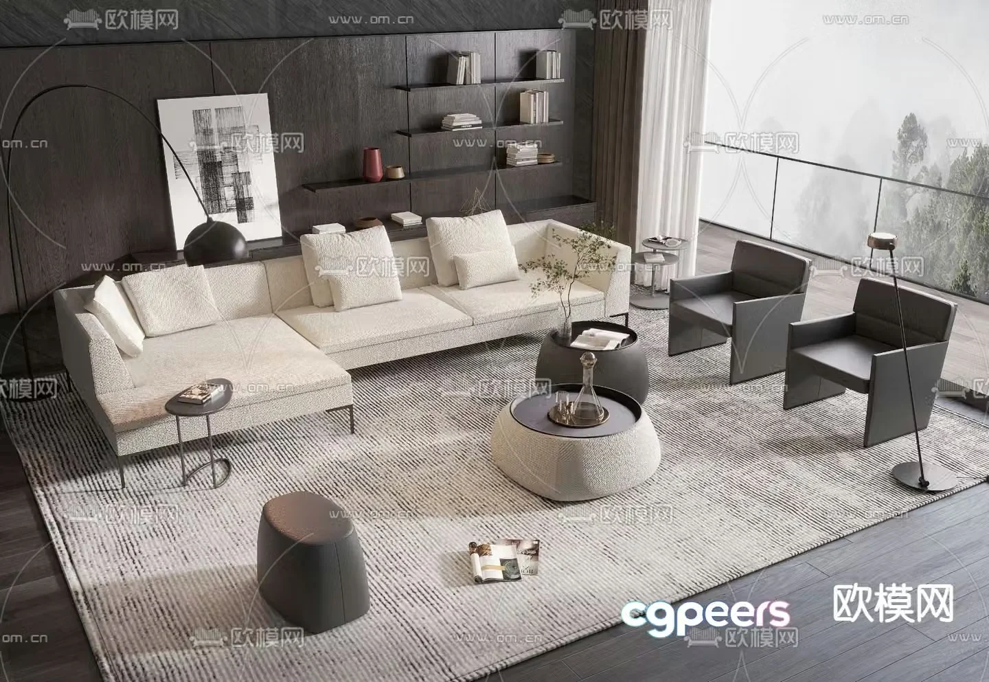 B&B Italia modular sofa 3d model