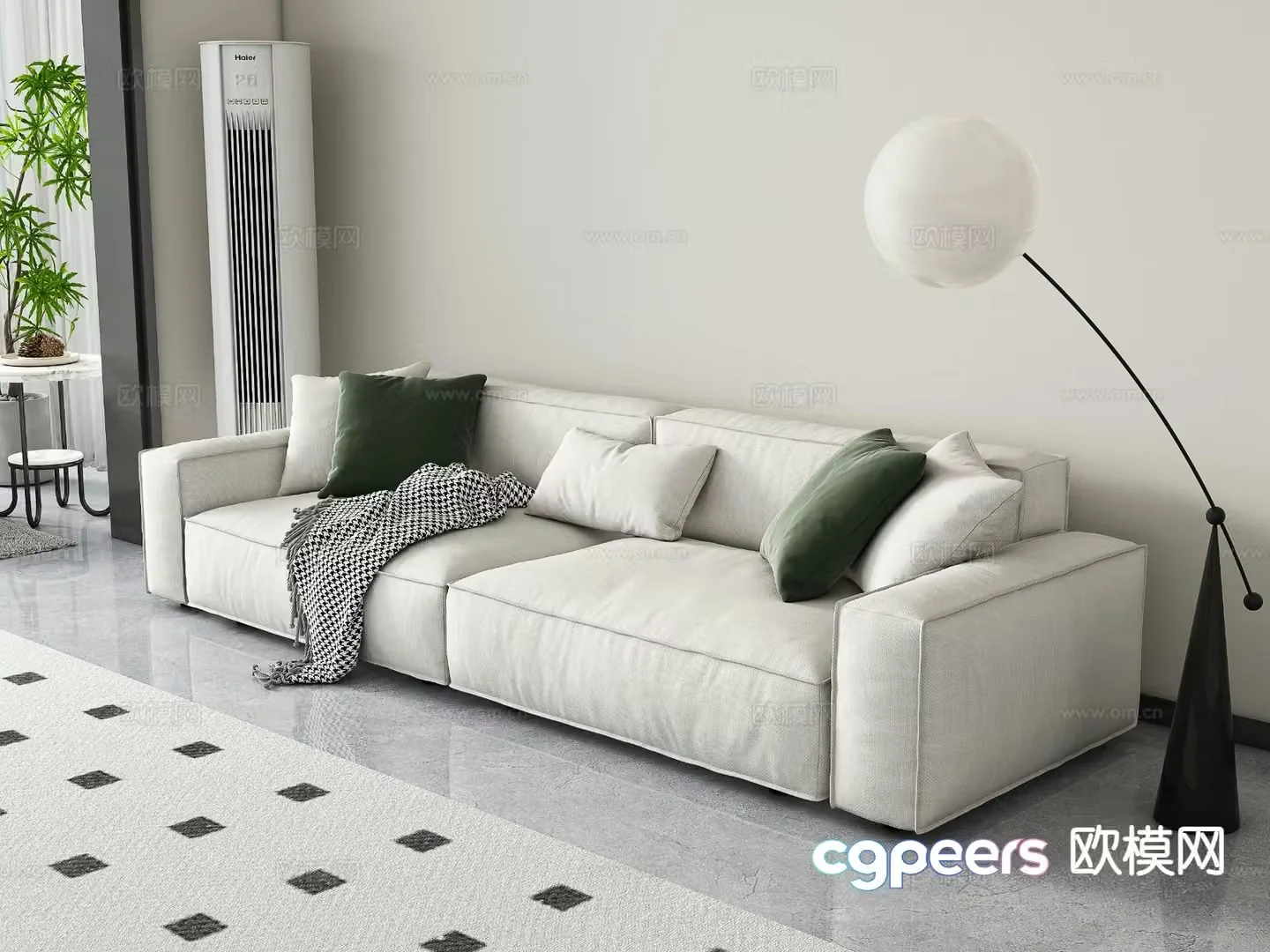 Modern love sofa 3d model