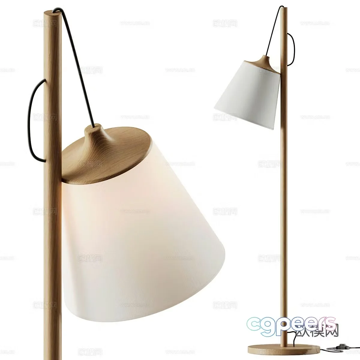 New Chinese floor lamp 3D model