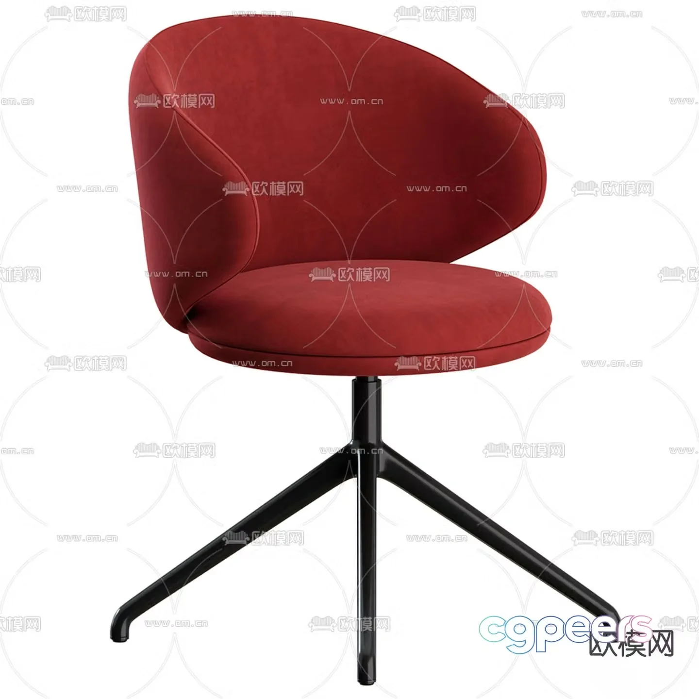 Modern dining chair single chair 3d model